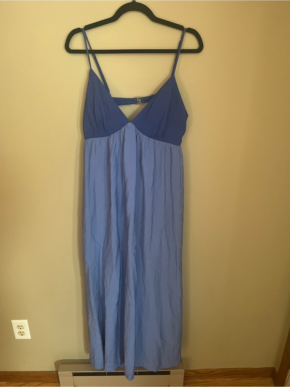 Abercrombie & Fitch Blue Spaghetti Strap Maxi Dress